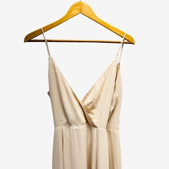 WAYF The Angelina Slit Wrap Gown Dress Size Small - Picture 7 of 8